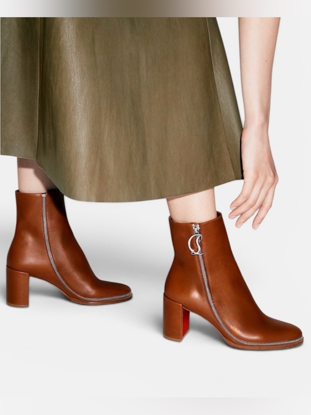 Christian Louboutin CL zip leather boots RETAIL 1,495 - Picture 2 of 11
